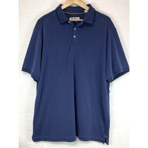 Tommy Bahama Men's 2XL Knit Short Sleeve IslandZone Embroider Navy Blue Polo